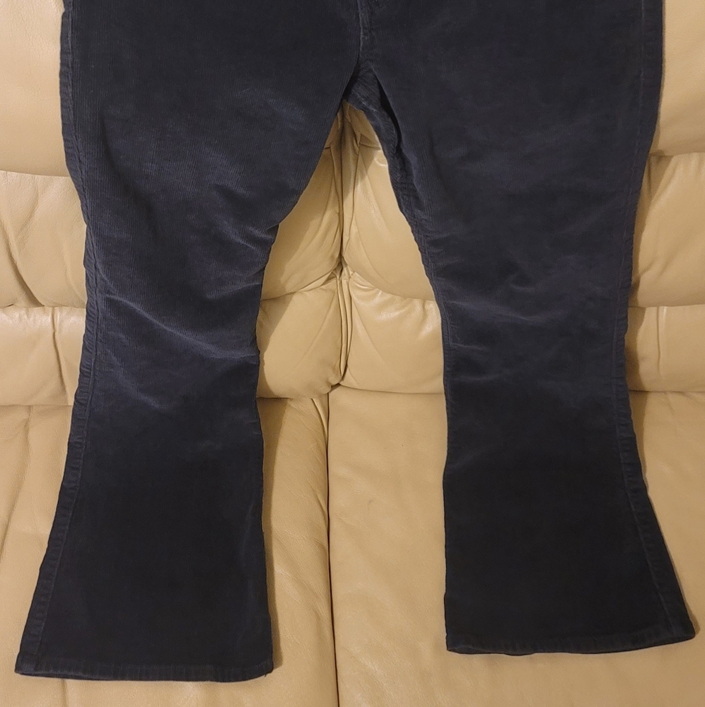 Lucky Brand Stevie High Rise Flare Jeans Corduroy size 10/30 black
